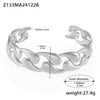 Woven Stainless Steel Electroplated Geometric Water Drop Open Bracelet For Couples
