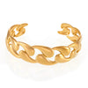 Woven Stainless Steel Electroplated Geometric Water Drop Open Bracelet For Couples