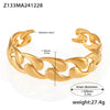Woven Stainless Steel Electroplated Geometric Water Drop Open Bracelet For Couples