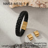 Woven Stainless Steel Geometric Spliced Bracelet With Magnetic Clasp Electroplated Fashion Bracelet For Women