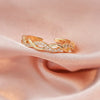 Woven Twisted Opening Micro Inlaid Zircon Adjustable Copper Ring