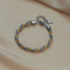 Woven Two Color Titanium Steel Geometric Design Electroplated Unisex Bracelet Mesh Jewelry