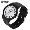 Wrist Watch Tpu Strap Abs Case Acrylic Mirror Round Dial For Female High School Students Leisure Style