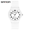 Wrist Watch Tpu Strap Abs Case Acrylic Mirror Round Dial For Female High School Students Leisure Style