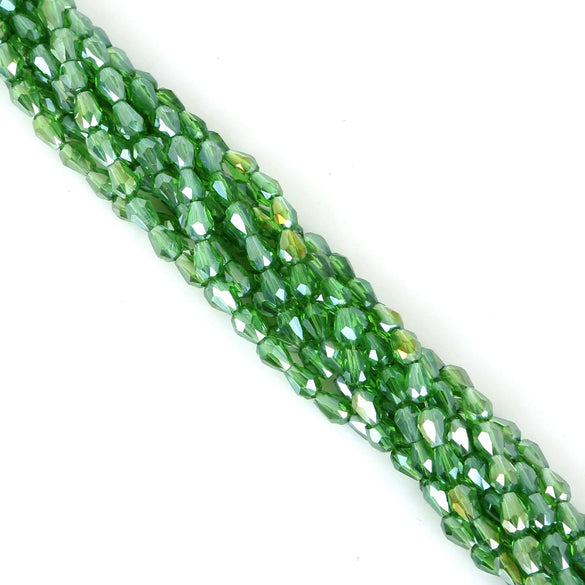 4X6mm Straight Hole Cut Glass Drop Beads Diy Jewelry Beading Accessories Loose Beads Wholesale