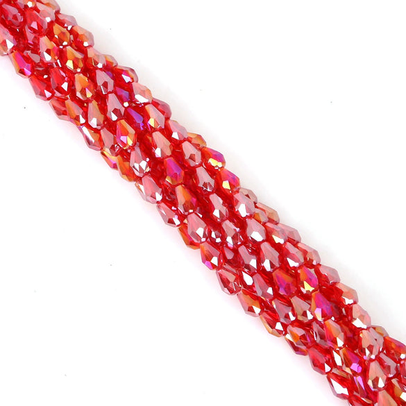 4X6mm Straight Hole Cut Glass Drop Beads Diy Jewelry Beading Accessories Loose Beads Wholesale