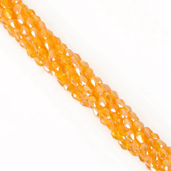 4X6mm Straight Hole Cut Glass Drop Beads Diy Jewelry Beading Accessories Loose Beads Wholesale