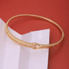 Xuping Simple Style Heart Shape Copper 18k Gold Plated Zircon Bangle In Bulk