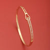 Xuping Simple Style Heart Shape Copper 18k Gold Plated Zircon Bangle In Bulk