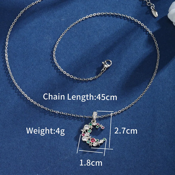 XUPING Sweet Shiny Star Moon Alloy Copper Alloy Inlay Artificial Gemstones White Gold Plated Women'S Jewelry Set