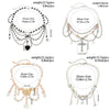 Wholesale Jewelry Y2K Sweet Star Butterfly Alloy Turquoise Iron Beaded Knitting Enamel Layered Necklaces