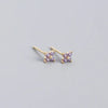 Fashion Flower Plating Gem Earrings Ear Studs