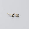 Fashion Flower Plating Gem Earrings Ear Studs