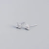 Fashion Flower Plating Gem Earrings Ear Studs