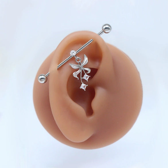 Youth Butterfly Ear Studs And Ear Bone Nails Copper Electroplating Animal Pattern