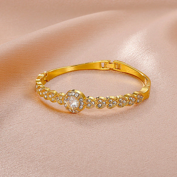 Zinc Alloy Animal Style Electroplated Open Bracelet For Women