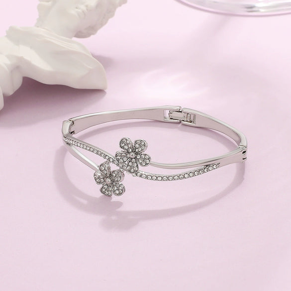 Zinc Alloy Animal Style Electroplated Open Bracelet For Women