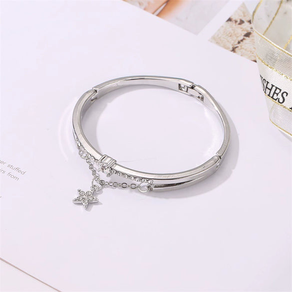 Zinc Alloy Animal Style Electroplated Open Bracelet For Women