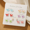 Zinc Alloy Animal Zodiac Butterfly Heart Earrings Set With Electroplating Girly Sweet Elegant Style