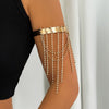 Zinc Alloy Beaded Tassel Arm Chain Arm Ring Electroplated Bohemian Style Women Jewelry