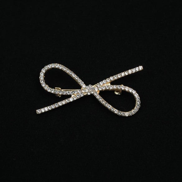 Zinc Alloy Bow Brooch Electroplating Unisex Accessories