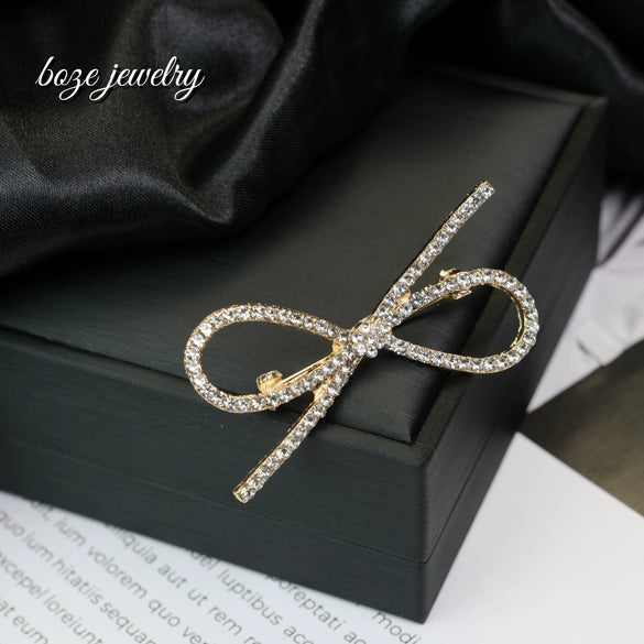 Zinc Alloy Bow Brooch Electroplating Unisex Accessories