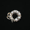 Zinc Alloy Bow Flower Pearl Women's Clothing Accessories Brooch With Electroplating
