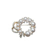 Zinc Alloy Bow Flower Pearl Women's Clothing Accessories Brooch With Electroplating