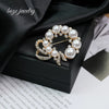 Zinc Alloy Bow Flower Pearl Women's Clothing Accessories Brooch With Electroplating