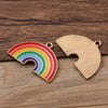 Zinc Alloy Cartoon Rainbow Cloud Pony Pendant With Dripping Oil Electroplated Alloy Jewelry Accessory For Necklace Bracelet And Earrings