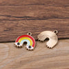 Zinc Alloy Cartoon Rainbow Cloud Pony Pendant With Dripping Oil Electroplated Alloy Jewelry Accessory For Necklace Bracelet And Earrings