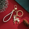 Zinc Alloy Christmas Reindeer Keychain Pendant Creative Festive Decorative Gift Accessory