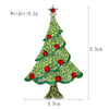Zinc Alloy Christmas Tree Brooch With Diamond Embellishment Floral Plant Design Oil Drip Finish And Decorative Corsage Style