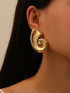 Zinc Alloy Conch Geometric Gold Plated Electroplated Women's Vacation Style Minimalist Earrings