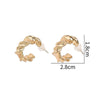 Zinc Alloy Cshaped Twist Hoop Earrings For Women Versatile Statement Jewelry For Daily Wear And Parties