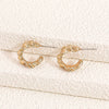 Zinc Alloy Cshaped Twist Hoop Earrings For Women Versatile Statement Jewelry For Daily Wear And Parties