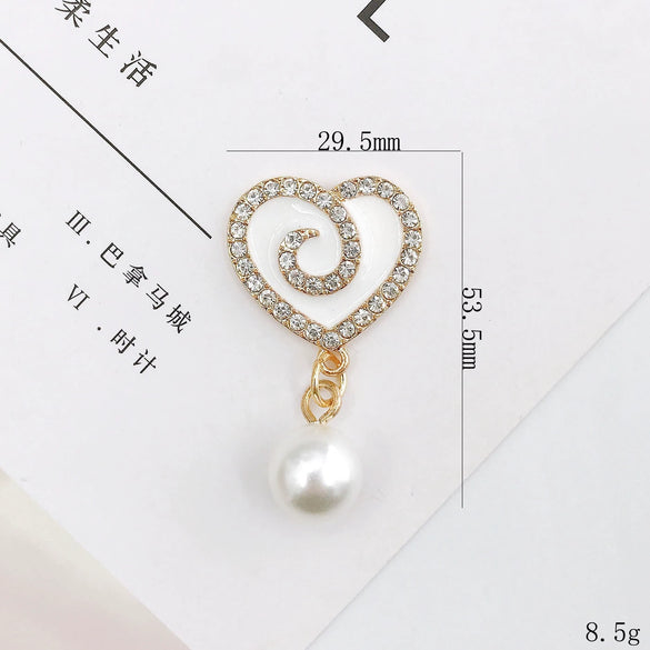 Zinc Alloy Dripping Oil Love Pendant Jewelry Accessories