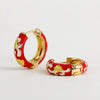 Zinc Alloy Flower Dripping Oil Women's Earrings
