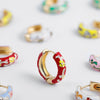 Zinc Alloy Flower Dripping Oil Women's Earrings