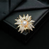 Zinc Alloy Flower Shape Electroplating Brooch Fashionable With Floral Design For Women And Unisex
