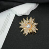 Zinc Alloy Flower Shape Electroplating Brooch Fashionable With Floral Design For Women And Unisex