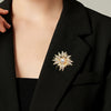 Zinc Alloy Flower Shape Electroplating Brooch Fashionable With Floral Design For Women And Unisex