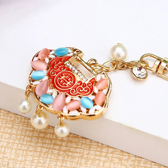 Zinc Alloy Fortune Bucket Cornucopia Women's Cute Creative Metal Key Chain