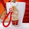 Zinc Alloy Fortune Bucket Cornucopia Women's Cute Creative Metal Key Chain