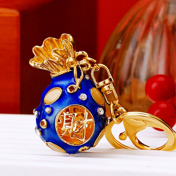 Zinc Alloy Fortune Bucket Cornucopia Women's Cute Creative Metal Key Chain