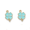 Zinc Alloy Four Leaf Clover Enamel Dripping Oil Pendant Jewelry Accessories For Diy Bracelet Necklace Earrings