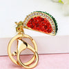 Zinc Alloy Fruit Lemon Car Keychain Diamondencrusted Cartoon Key Chain For Women