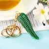 Zinc Alloy Fruit Lemon Car Keychain Diamondencrusted Cartoon Key Chain For Women