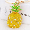 Zinc Alloy Fruit Lemon Car Keychain Diamondencrusted Cartoon Key Chain For Women