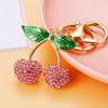 Zinc Alloy Fruit Lemon Car Keychain Diamondencrusted Cartoon Key Chain For Women